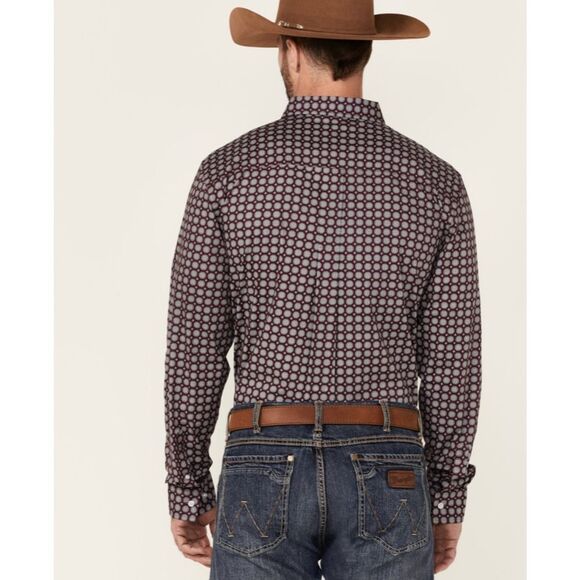 NWT CODY JAMES MEN'S MEDALLION PRINT LONG SLEEVE BUTTON-DOWN WESTERN Medium - Picture 4 of 8